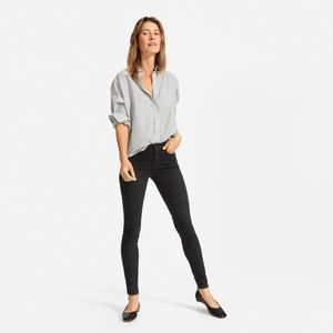 Everlane Authentic Stretch Mid-Rise Skinny Stretch Ankle Jean in Black